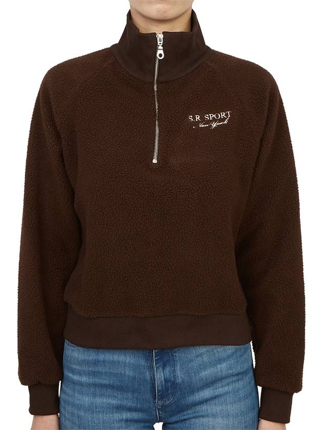 Embroider Logo Sweatshirt Brown - SPORTY & RICH - BALAAN 4