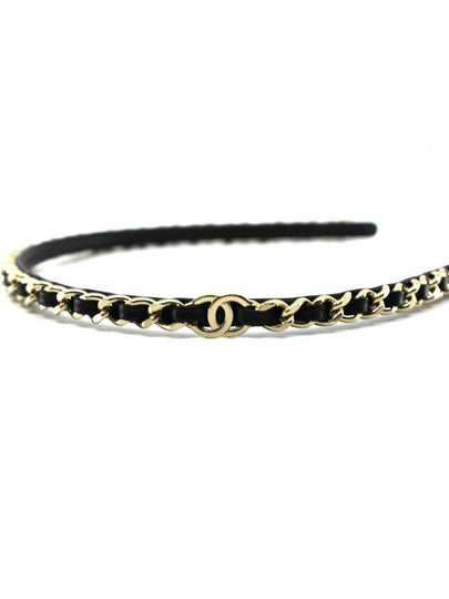 CH CC Chain Hairband Black Gold AB8582 CH21AC008BK - CHANEL - BALAAN 2