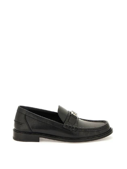 FF Square Leather Loafers Black - FENDI - BALAAN 2