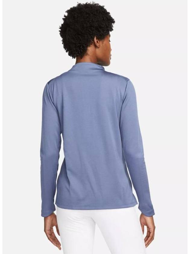 Women's Dri Fit UV Advantage Half Zip Long-Sleeve T-Shirt Blue - NIKE - BALAAN 3