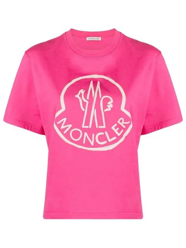 Logo printing short tshirt pink 8C000 09 829FB 546 - MONCLER - BALAAN 1