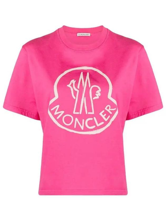 Logo printing short tshirt pink 8C000 09 829FB 546 - MONCLER - BALAAN 2