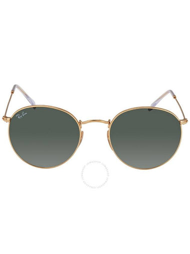 Ray Ban Round Flat Lenses Green Classic G-15 Unisex Sunglasses RB3447N 001 53 - RAY-BAN - BALAAN 1