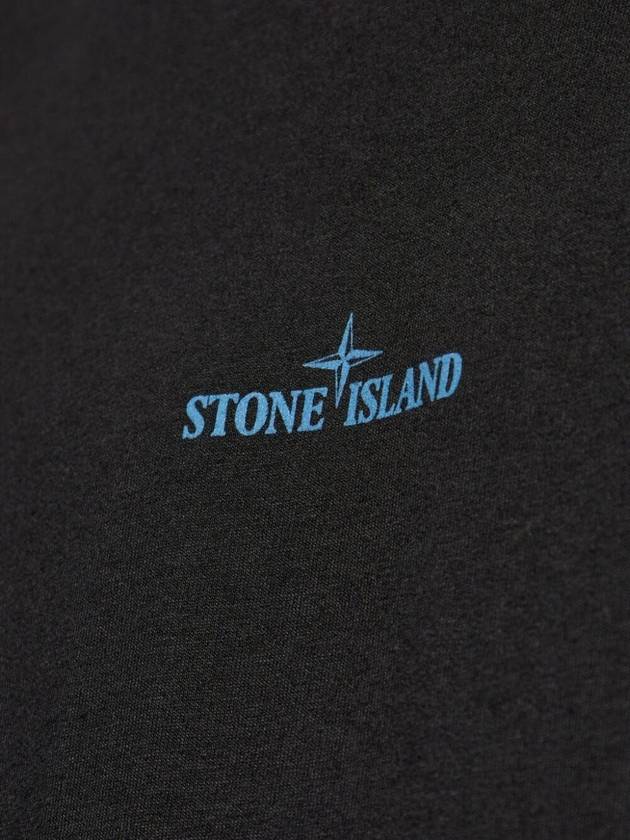 Stamp One Print Short Sleeve T-Shirt Black - STONE ISLAND - BALAAN 4