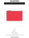 Rockstud Stampa Alce Clutch Bag Red - VALENTINO - BALAAN 3