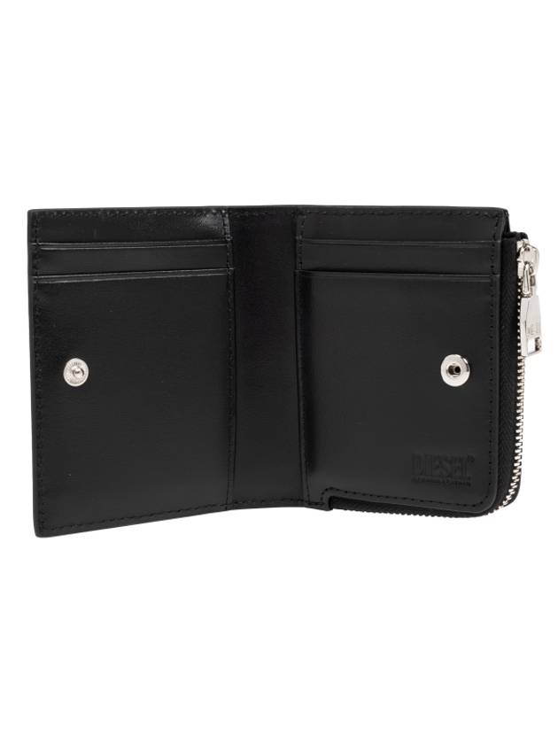 1DR Zipper Card Wallet Black - DIESEL - BALAAN 3