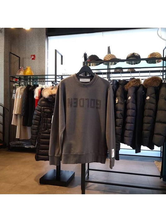 Fleece Reverse Logo Sweatshirt Grey - GOLDEN GOOSE - BALAAN 2