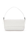 Manu Croco Embossed Shoulder Bag White - BY FAR - BALAAN 1