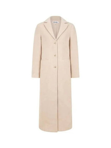 Wool blend maxi single coat cream 271800 - REFORMATION - BALAAN 1