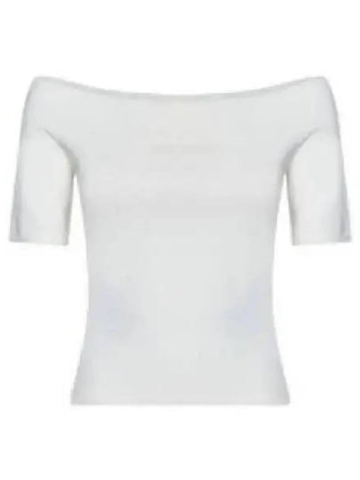 Off Shoulder Short Sleeve T-Shirt White - ALEXANDER MCQUEEN - BALAAN 2