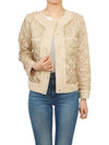 Ferro Short Quilted Fringing Jacket Beige - MAX MARA - BALAAN 6