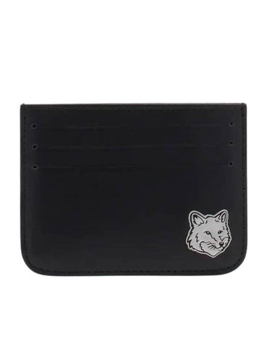 Fox Head Business Card Wallet Black - MAISON KITSUNE - BALAAN 1