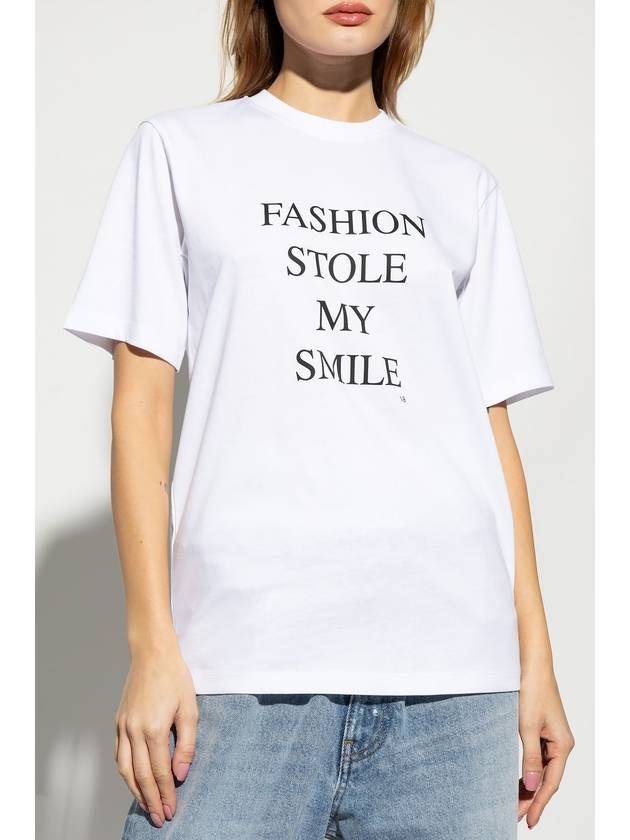 Victoria Beckham Printed T-shirt, Women's, White - VICTORIA BECKHAM - BALAAN 3