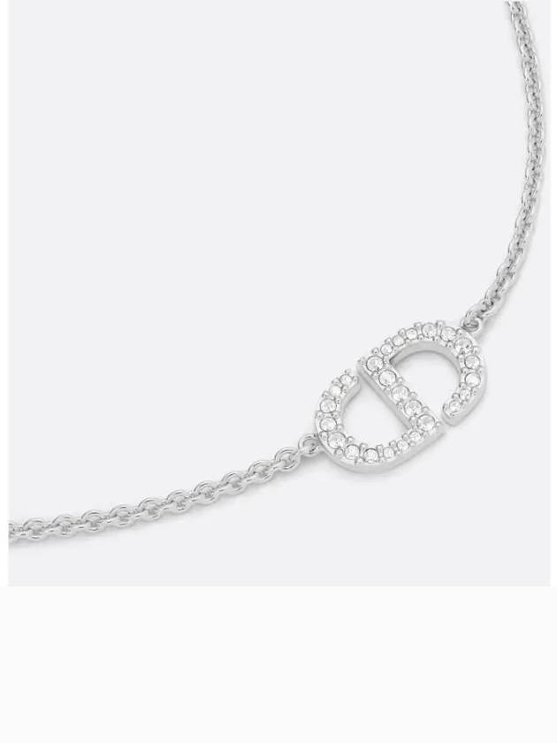 Petit CD Crystal Necklace Silver - DIOR - BALAAN 3