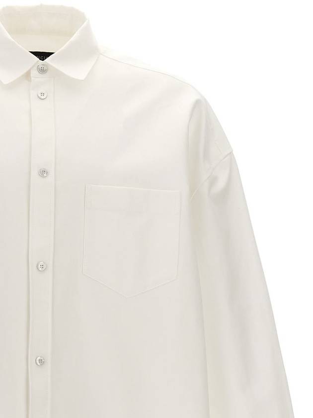 Outerwear Large Fit Shirt White - BALENCIAGA - BALAAN 4