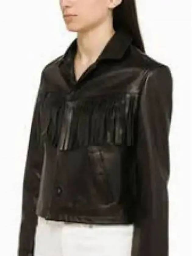 Biker Leather Jacket Black - AMI - BALAAN 2