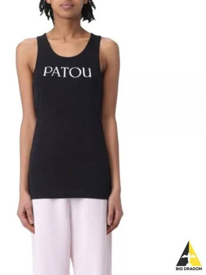 Women's Logo Print Sleeveless Black - PATOU - BALAAN 2