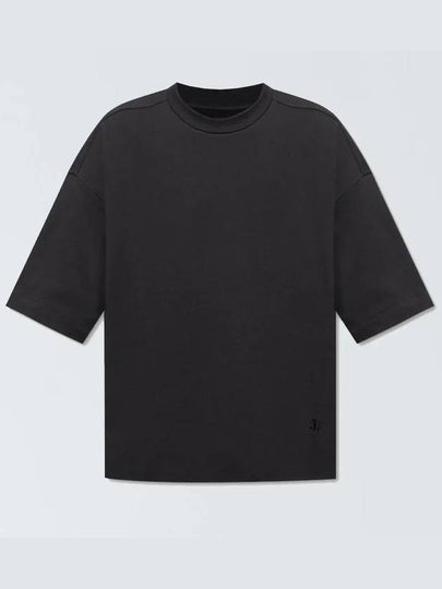 Embroidered Logo Crew Neck Short Sleeve T-Shirt Black - JIL SANDER - BALAAN 2