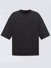 Embroidered Logo Crew Neck Short Sleeve T-Shirt Black - JIL SANDER - BALAAN 4