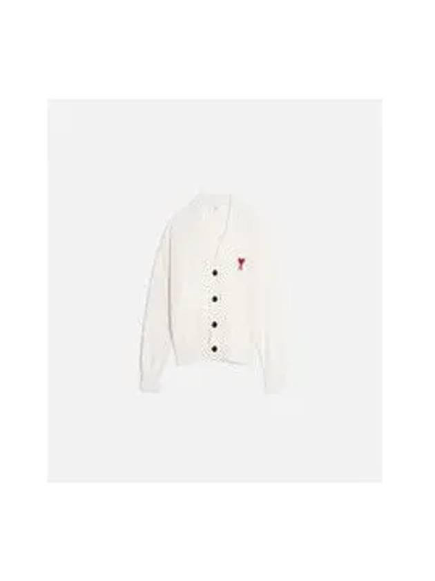 De Coeur Button Up Cardigan White - AMI - BALAAN 7