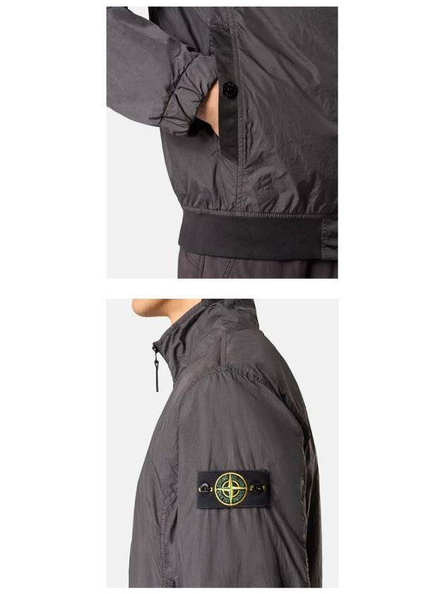 Crinkle Reps Wappen Bomber Jacket Charcoal Grey - STONE ISLAND - BALAAN 6