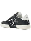 VLTN Mesh Leather Low-Top Sneakers Black - VALENTINO - BALAAN 4