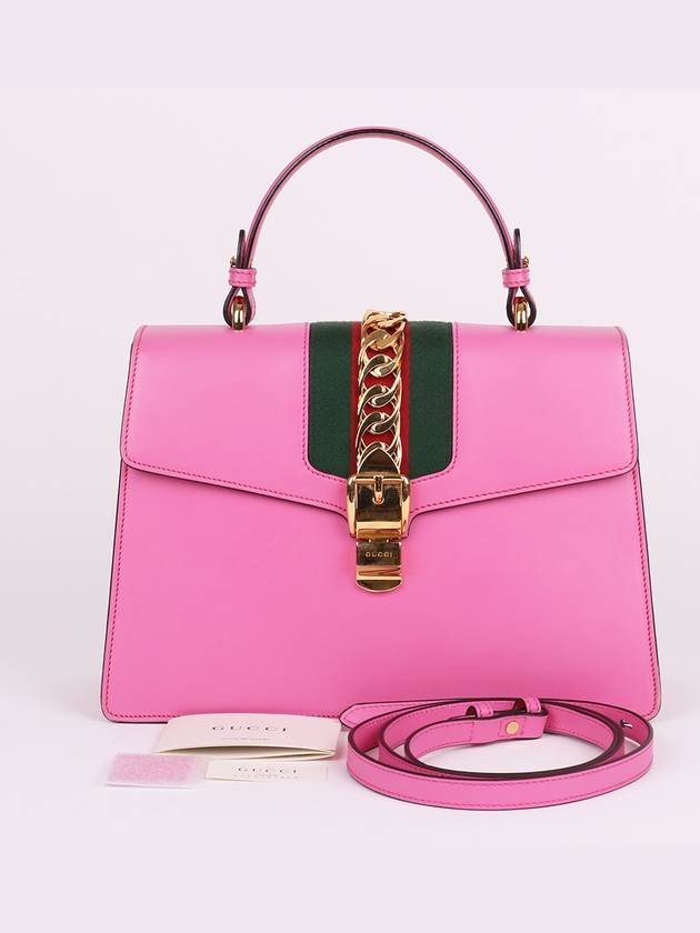 Sylvie medium pink top handle shoulder bag 431665 - GUCCI - BALAAN 10