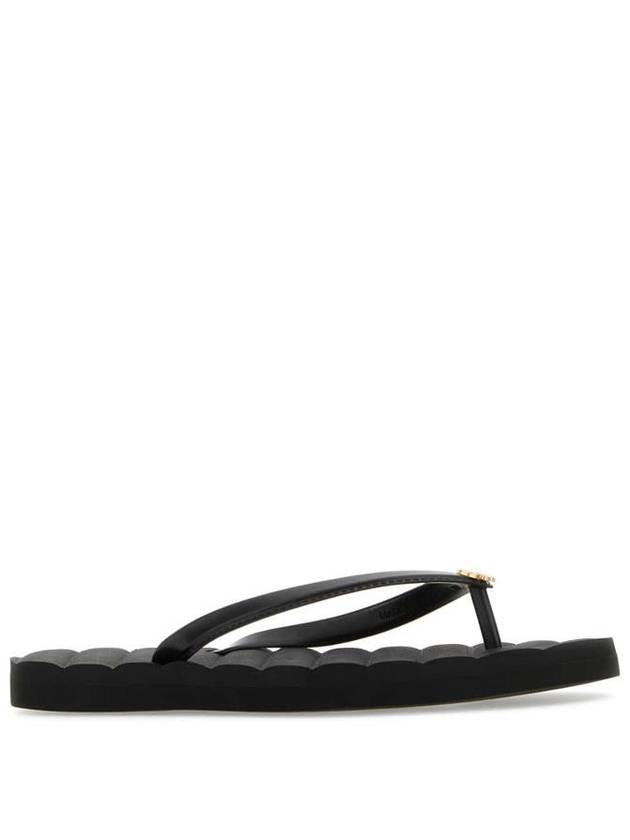 Kira Logo Flip Flops Black - TORY BURCH - BALAAN 3