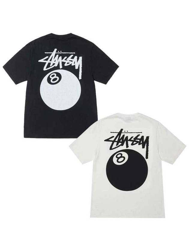 8 ball t shirt white men - STUSSY - BALAAN 3