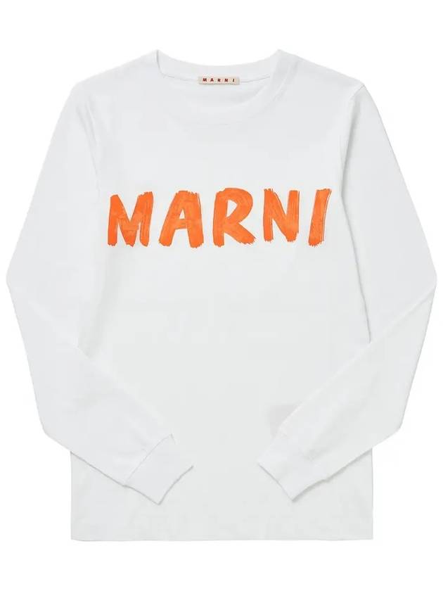 Logo Long Sleeve T-Shirt White - MARNI - BALAAN 5