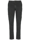 Compass Badge Cargo Straight Pants Black - STONE ISLAND - BALAAN 2