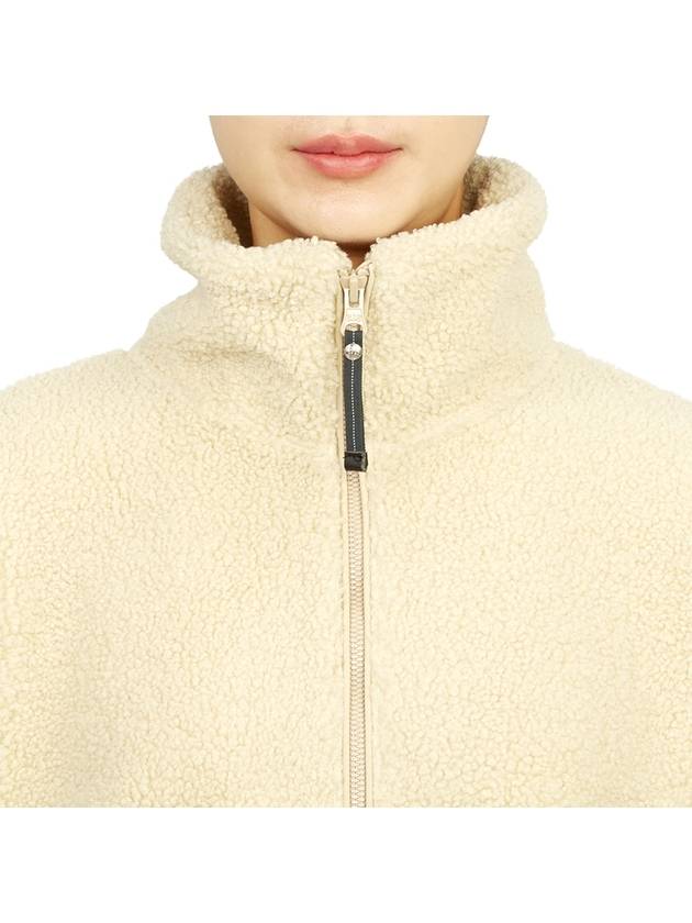 High Neck Fleece Zip-Up Jacket Ivory - PARAJUMPERS - BALAAN 8