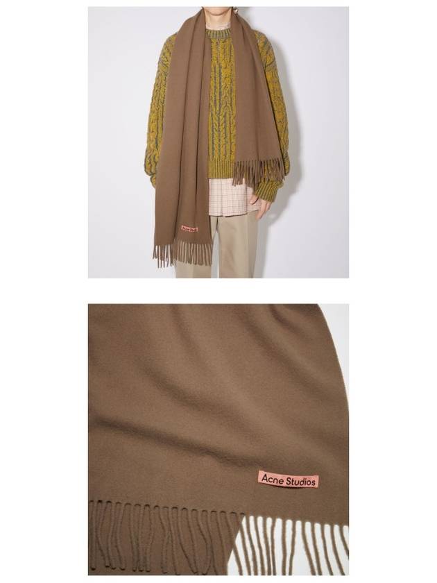 Wool Fringe Scarf Caramel Brown - ACNE STUDIOS - BALAAN 6