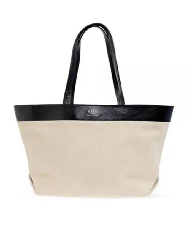 East West Shopping Tote Bag Natural - AMI - BALAAN 2