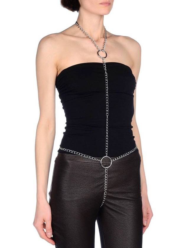 DSQUARED² RUNWAY BODY JEWEL SILVER METAL CHAIN ​​HARNESS WITH RINGS - DSQUARED2 - BALAAN 8