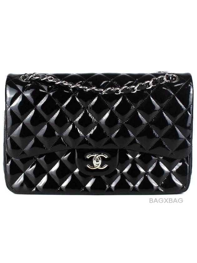 CH Classic Patent Jumbo Black Silver CH42BG042 - CHANEL - BALAAN 1