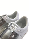 Men's Hidden Open Silver Band Low Top Sneakers White - VALENTINO - BALAAN 4