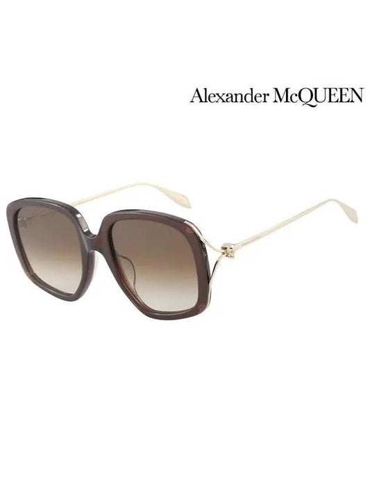 Sunglasses AM0374S 002 Square Acetate Women s - ALEXANDER MCQUEEN - BALAAN 2
