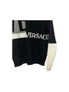 Men's Color Block Logo Knit Top Black Grey - VERSACE - BALAAN 3