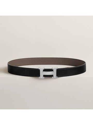 5382 32mm silver matte men s belt black Etang H073967CA AC H064544CB 86 - HERMES - BALAAN 1