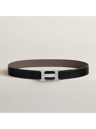 5382 32mm silver matte men s belt black Etang H073967CA AC H064544CB 86 - HERMES - BALAAN 1