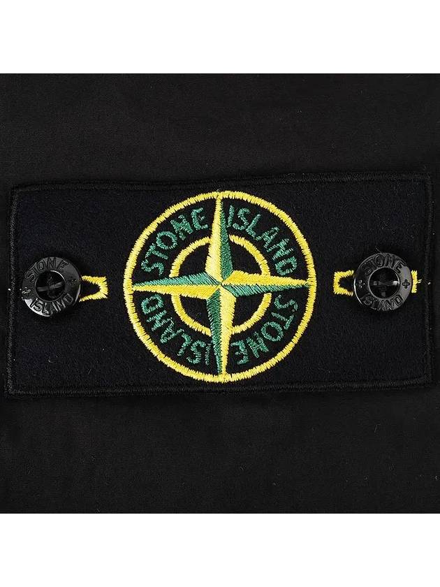 Men's Logo Patch Cargo Shorts Black - STONE ISLAND - BALAAN 5