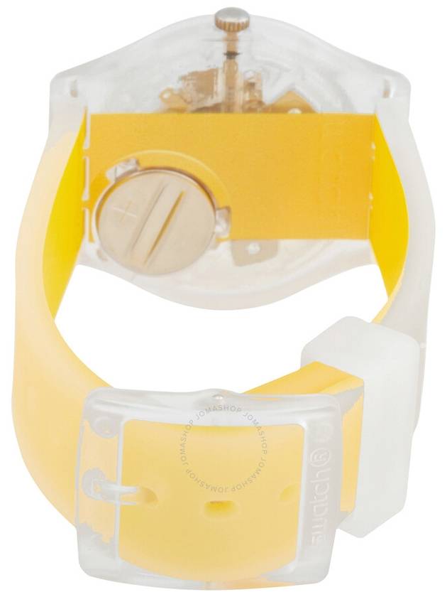 Swatch Monthly Drops Clearly Yellow Striped Quartz Unisex Watch GE291 - SWATCH - BALAAN 3