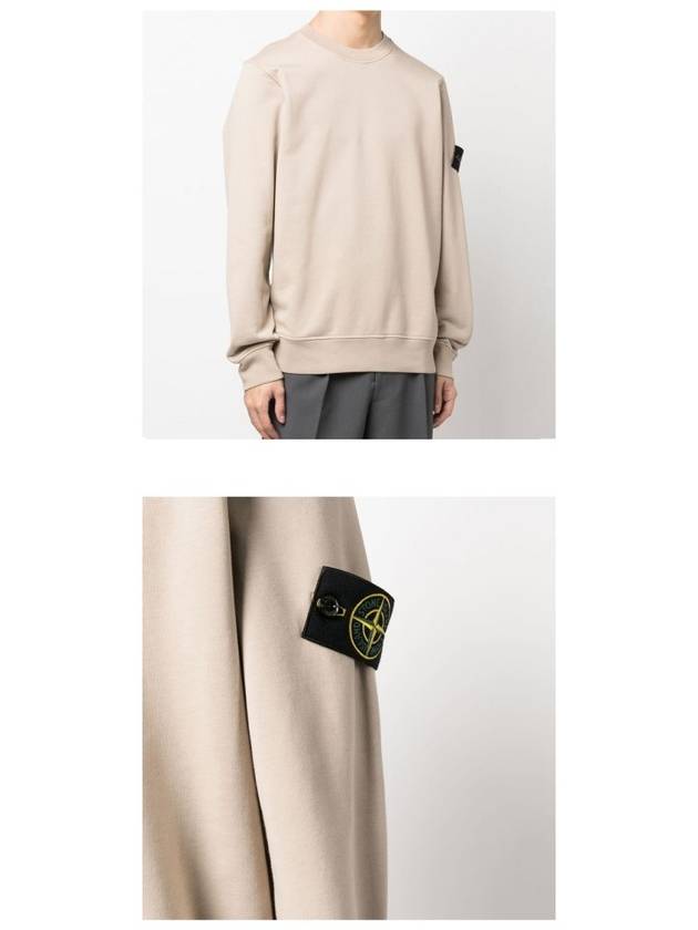 Wappen Patch Crew Neck Sweatshirt Beige - STONE ISLAND - BALAAN 6