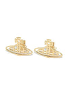 thin line flat ORB earrings gold - VIVIENNE WESTWOOD - BALAAN.