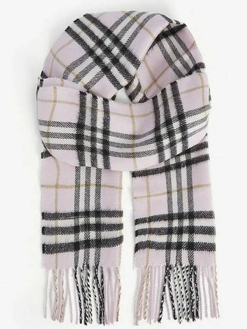 Classic Check Cashmere Muffler Pink - BURBERRY - BALAAN.