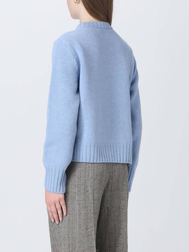 Metal Note Button Wool Knit Top Blue - BOTTEGA VENETA - BALAAN 7