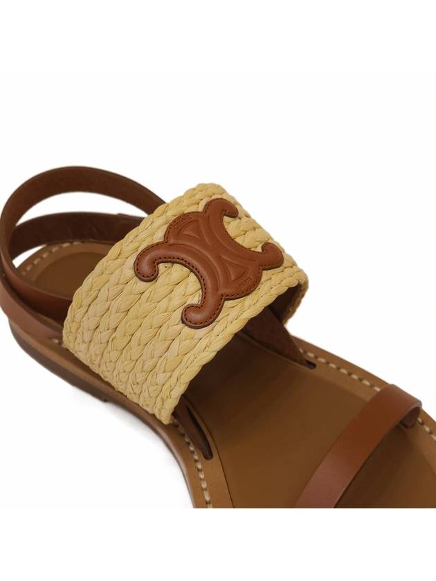 Limpia Flat Strap Sandals Brown - CELINE - BALAAN 7