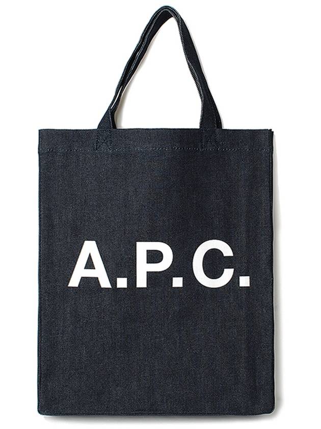 Eco Lou Logo Tote Bag Navy - A.P.C. - BALAAN 3