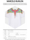 Men's Fluo Wing Print Short Sleeve T-Shirt White - MARCELO BURLON - BALAAN 3